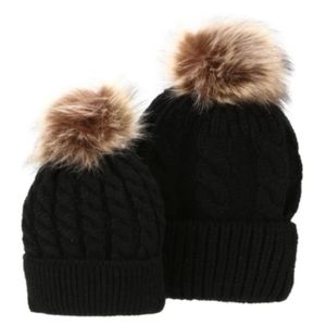 Mommy & Me Winter Hats - Black